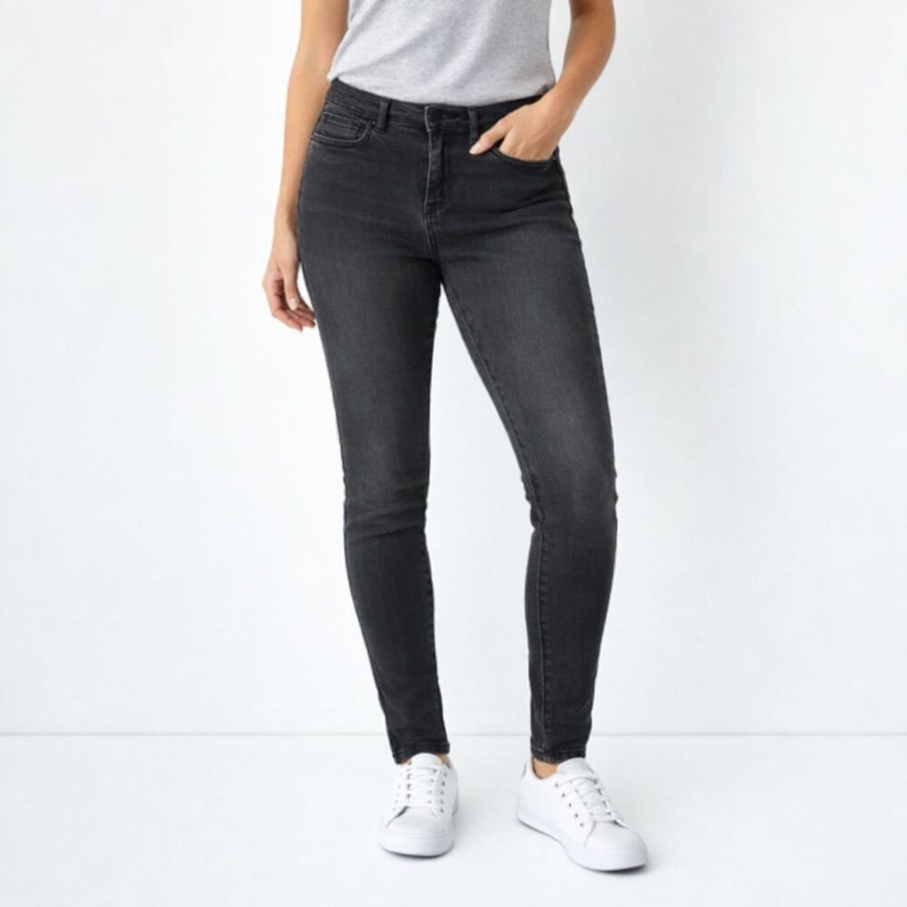 Sonoma Curvy Fit Skinny Jeans Womens Size 4R Black Cotton Blend Stretch